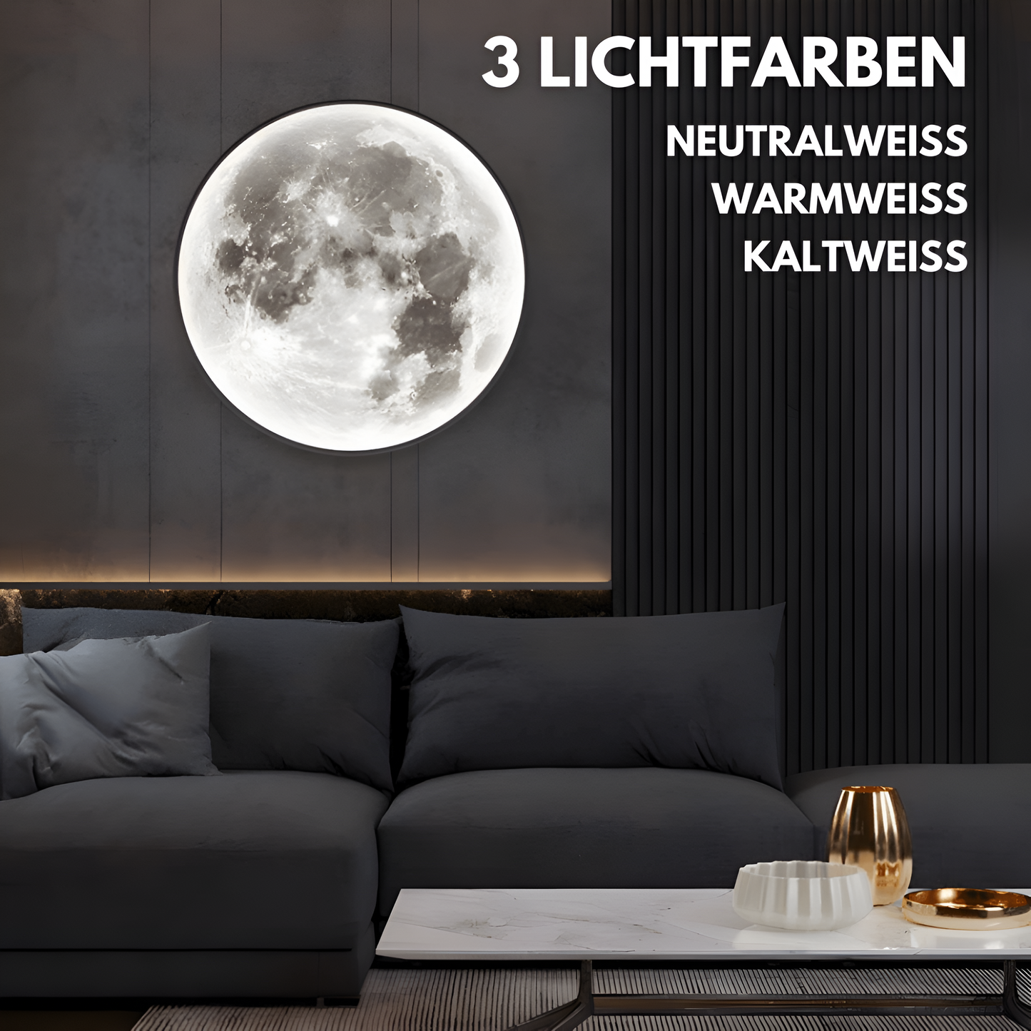 MoonSculpt – 3D wandlamp in de vorm van de maan, verstelbaar en dimbaar