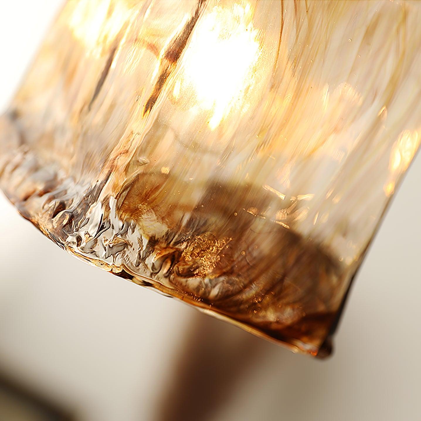AmberHaven – Vintage Hanglamp in Bruin Glas