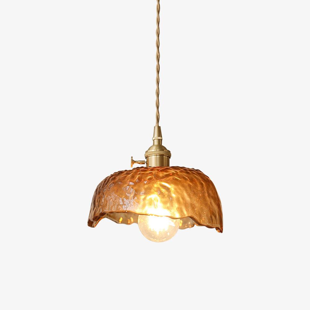 AmberHaven – Vintage Hanglamp in Bruin Glas